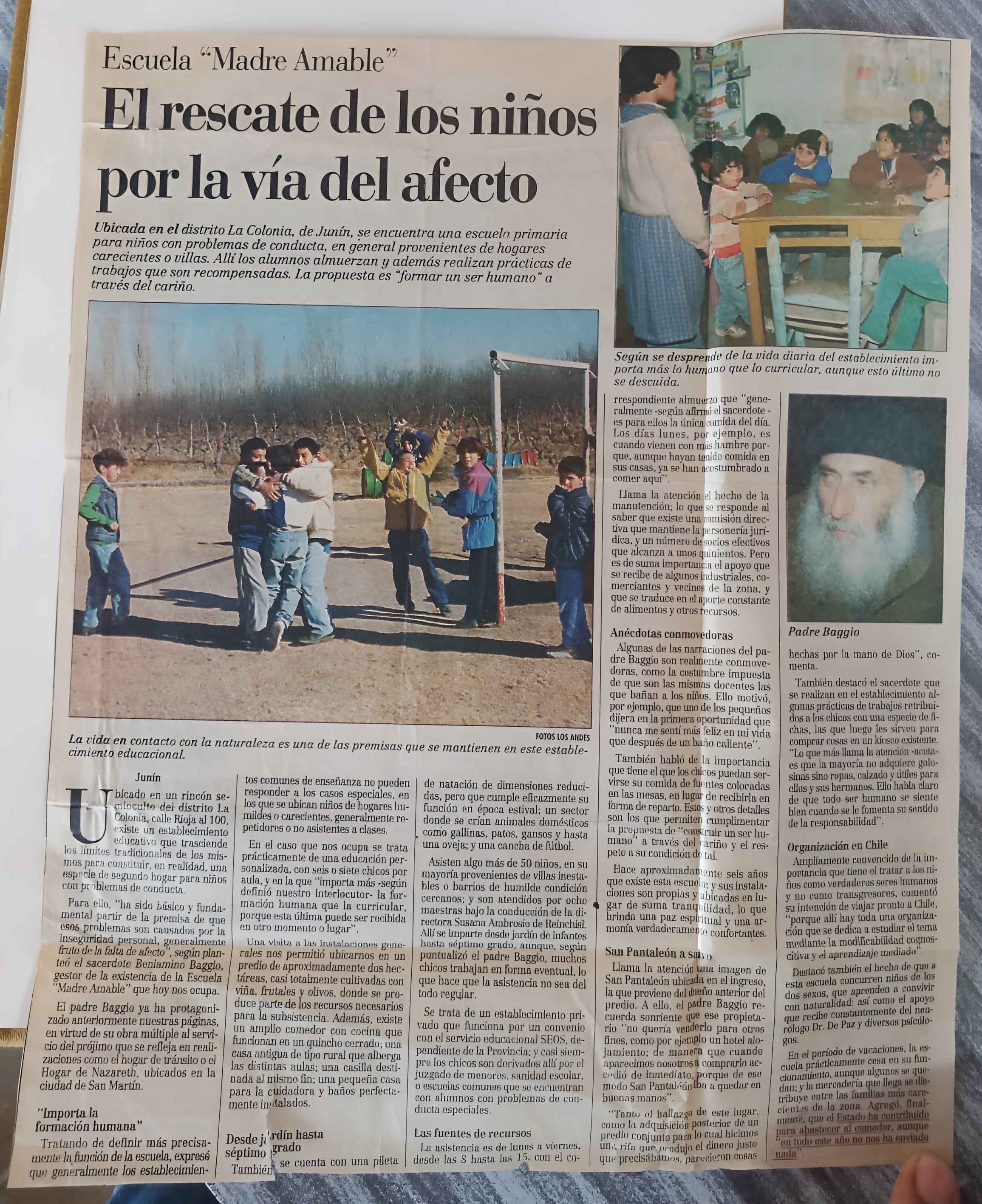 Reconocimiento en el diario